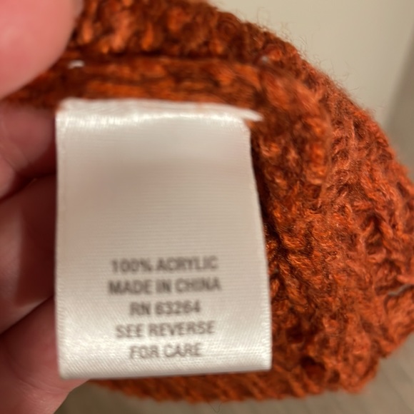 DB Rust Knit Open Cardigan Sweater Shawl Collar Size Large - Picture 5 of 5